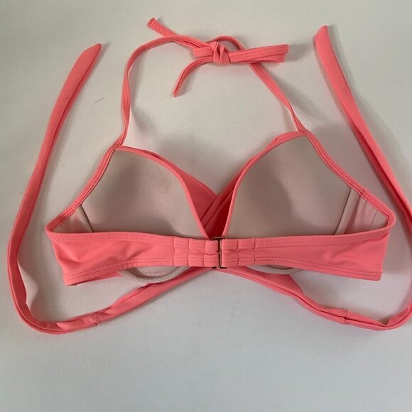 Victoria's Secret Wrap Crossover Double-String Triangle Bikini Top, Pink, 34B - Picture 3 of 9
